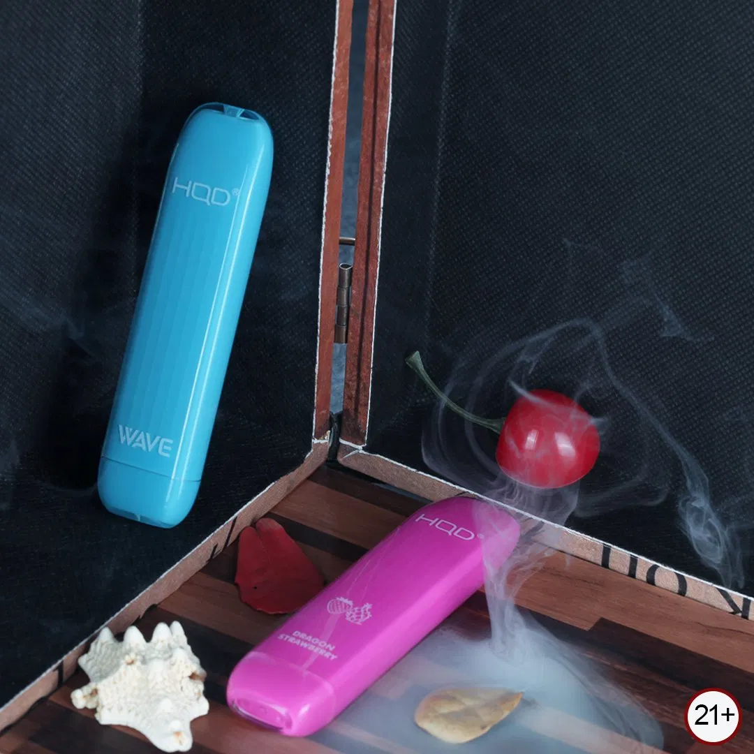 2024 Disposable Vape Wholesale Hqd Wave Tpd Certificate Nicotine Salt 0%2%5% Custom Logo Free Design Wholesale China Disposable Pod System 600 Puffs Hqd Vape
