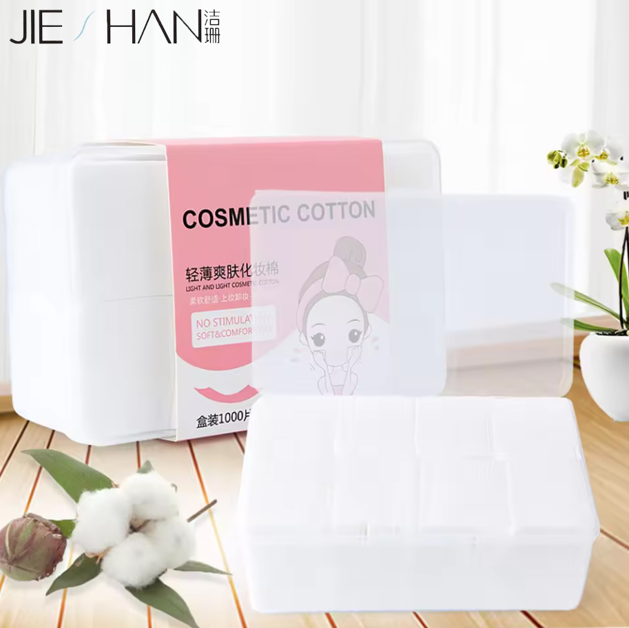 Factory 1000Pcs Makeup Remover Cotton Pads Premium Soft Facial Puff Disposable Face Pads for Daily Care Nails Makeup Facial Puff