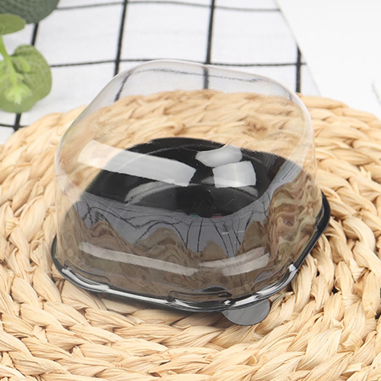 Egg Yolk Puff Pastry Box Dessert Boxes Cake Transparent Containers New Disposable Plastic Packaging Box