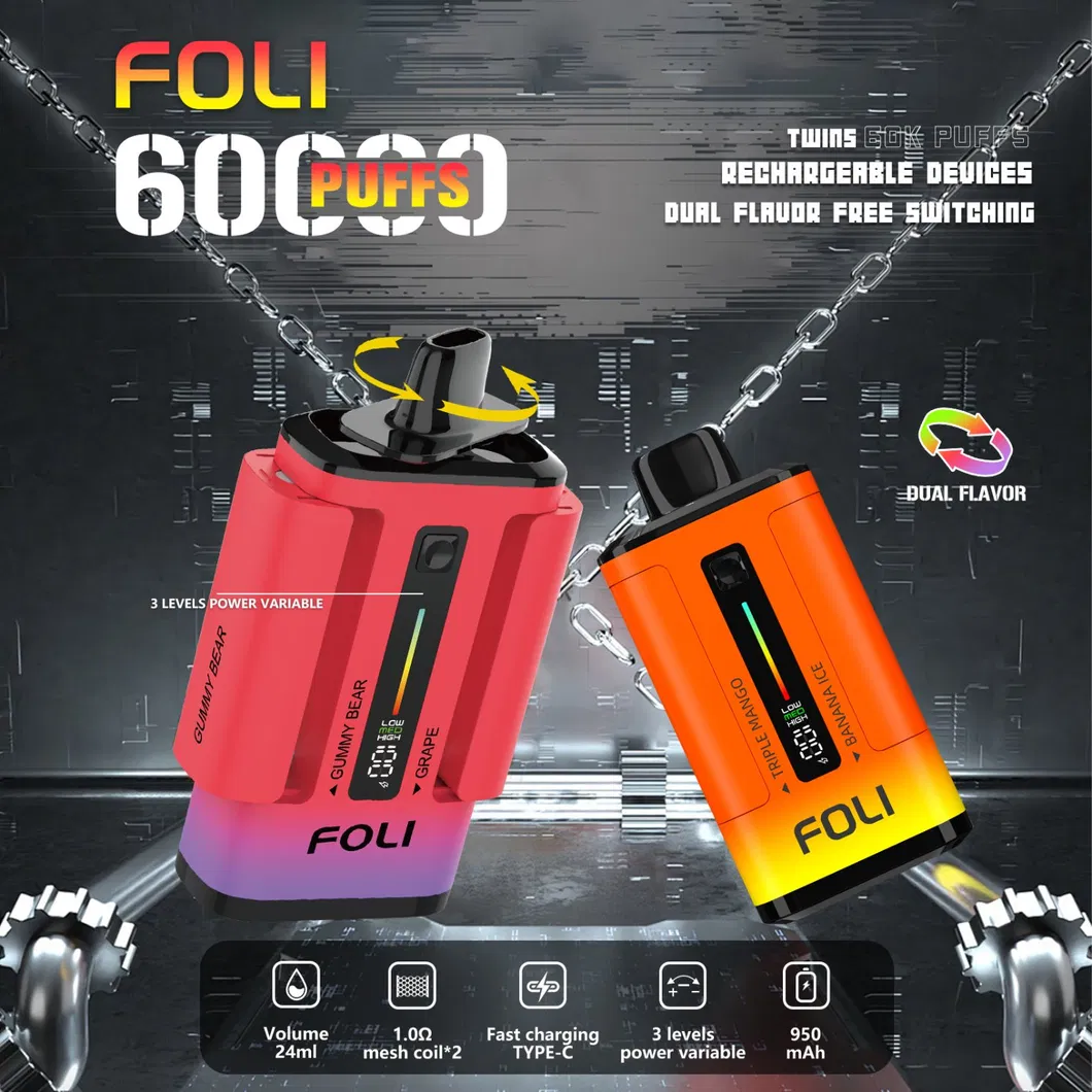 Okso Rechargeable Disposable Vape EU Warehouse Elf Box Dual Flavor Vaper 60000 Puff 50K 60K 2 in 1 Tornado Vaping E Cigarette Wholesale Piece Vape