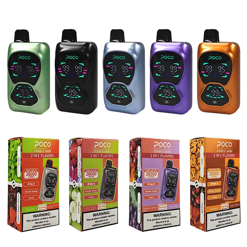 Vaper 2 in 1 Flavors 2025 Wholesale Best Poco Vape Warehouse Germany Dual Flavors Mesh Coils Poco dB26000 Puffs Disposable Vape 26000 Puffs Vaper