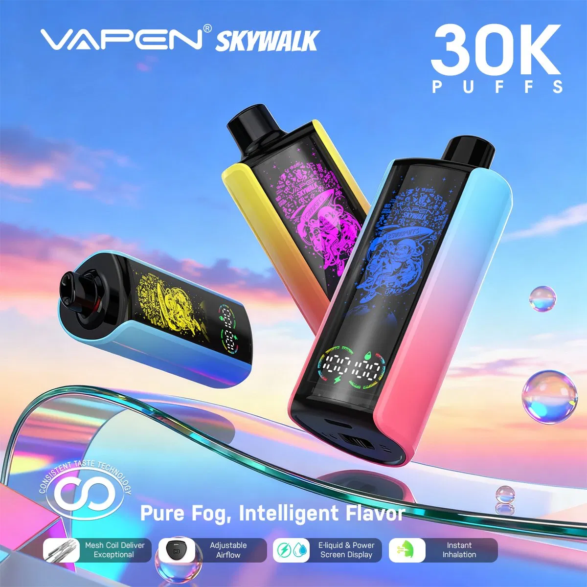 EU Warehouse Limited-Time Discount Vapen Skywalk 30K Puffs Pure Taste Long-Lasting Vape