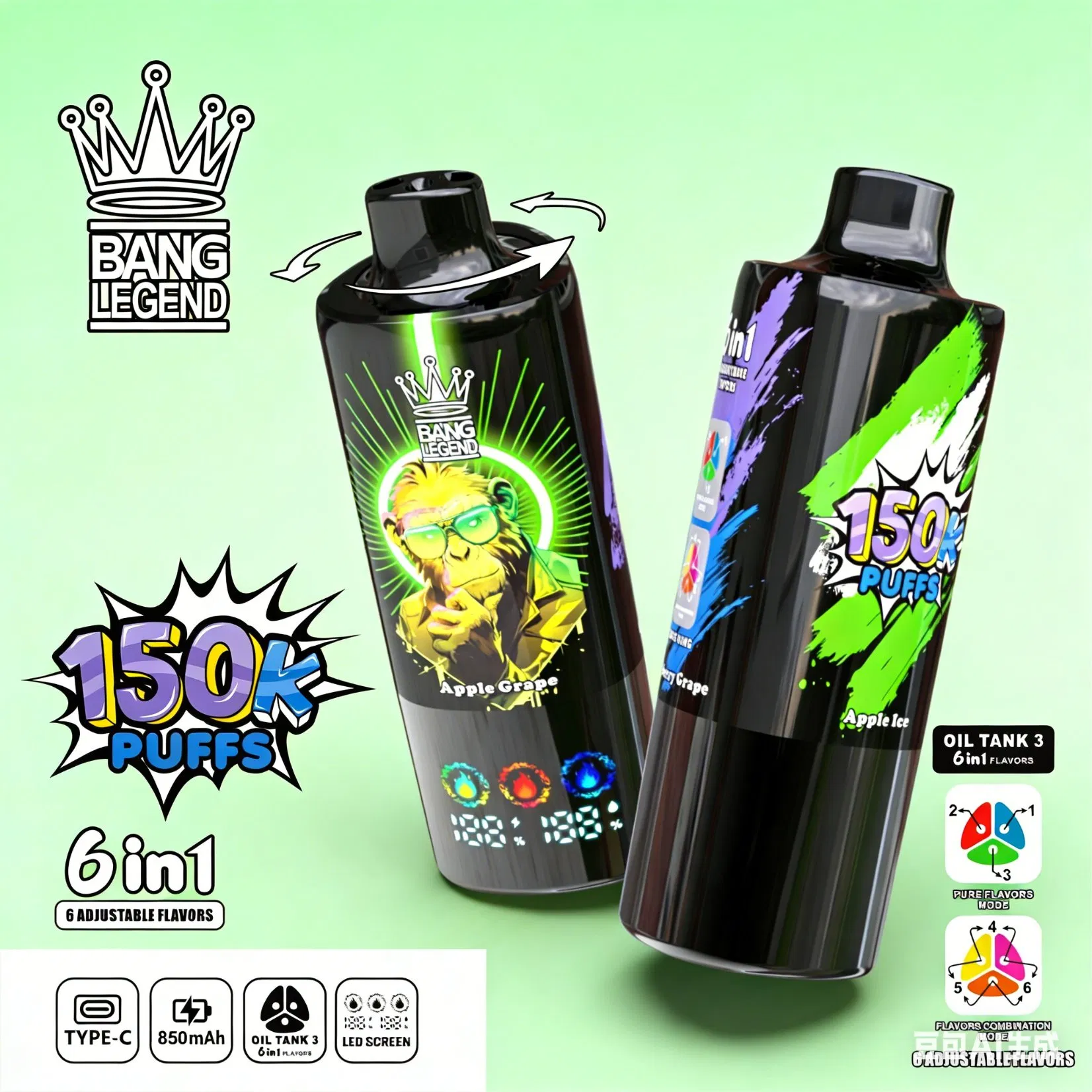 Wholesale Custom 2%/5% Nicotine Free Shisha Hookah 150K 300000/400000 Puff Pod Electronic Cigarette Empty Refill Best Rechargeable Disposable Vape