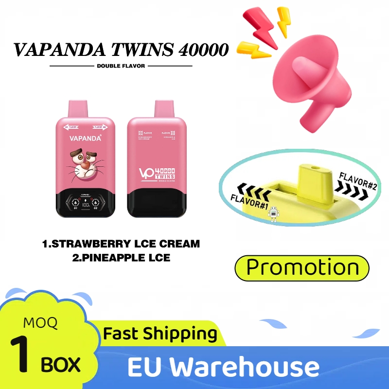 EU Warehouse Vapanda 60000 40000 45000 Puff Bar Double Twins Dual Flavors 2 in 1 Disposable Electronic Cigarette Wholesale I Vape Cheap Price Disposable Vape
