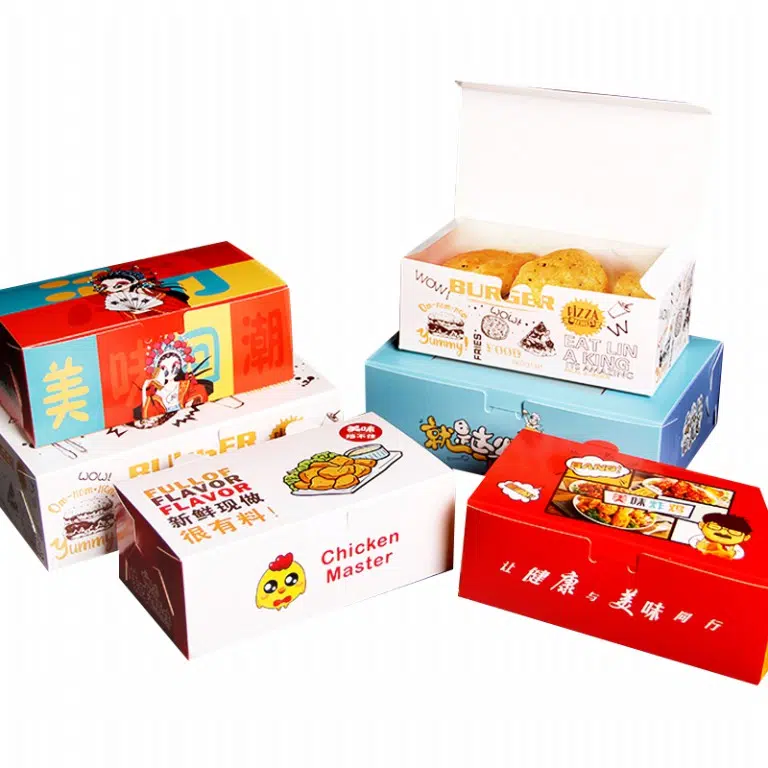 Disposable Biodegradable High End Paper Food Box Foldable Eco Friendly Sponge Lining Packaging for Takeaway
