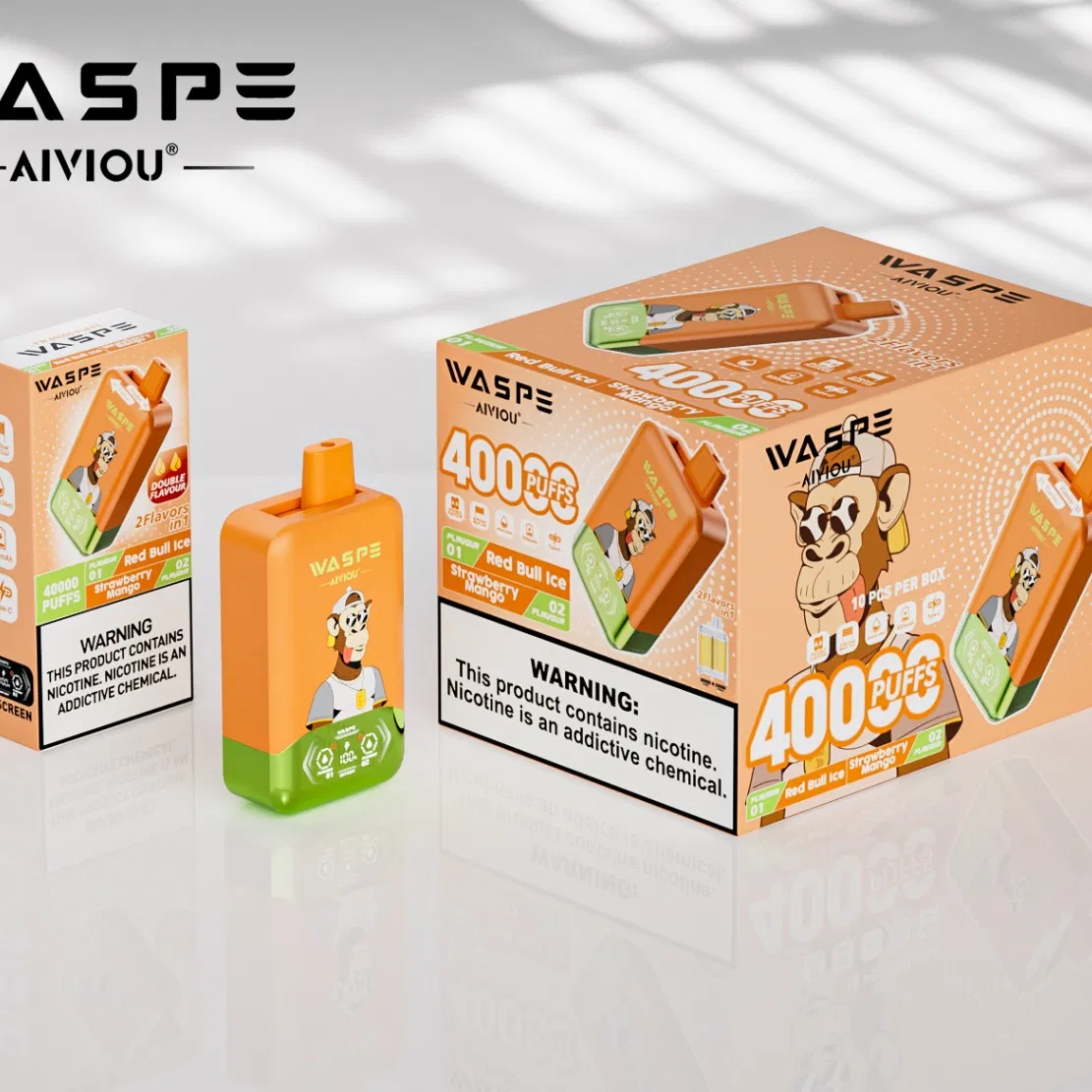 Smooth High Puff Value Eco Mode Waspe 40000 Puffs High Puff Count EU Warehouse Disposable Vapes for Work Break