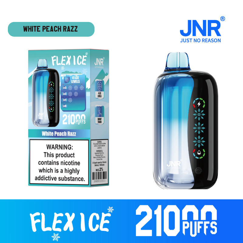 New Jnr Flex Ice 21000puff 15 Flavors Touch Screen Ice Adjustment Double Mesh Coil 1000 mAh Battery Capacity Disposable Electronic Cigarette Vape