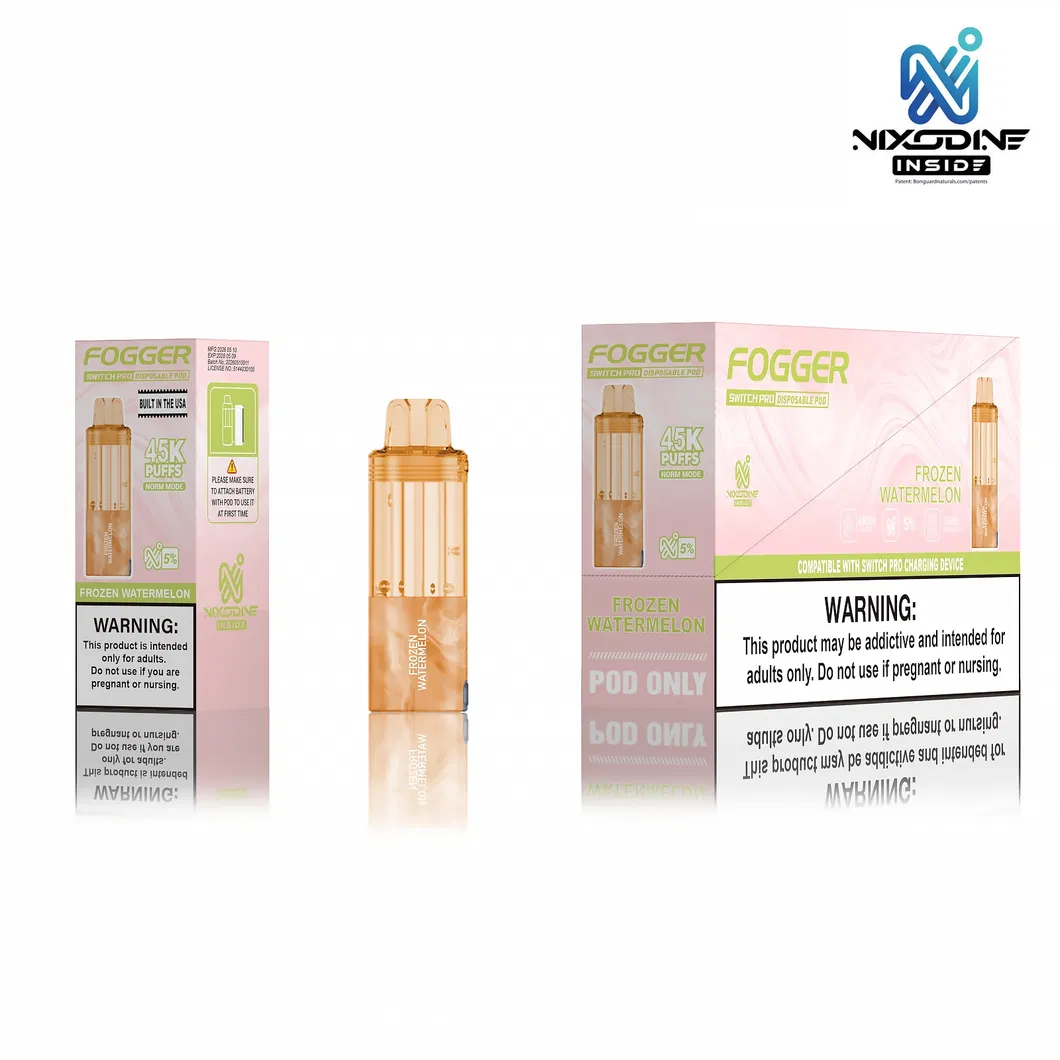 Fogger Switch PRO Nixodine Vape 45K Puffs Dual Core Nicotine-Free Disposable 29 Flavors