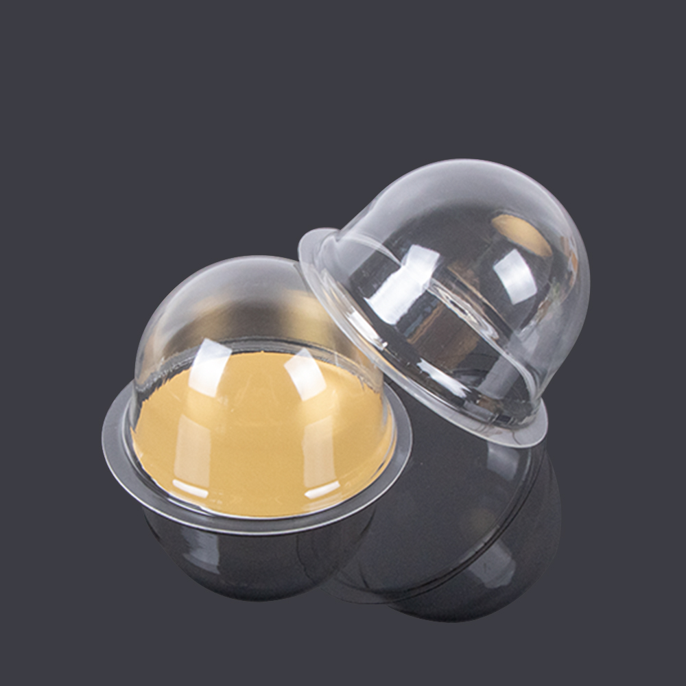 Hengmaster Dessert Disposable Egg Yolk Puff Pastry Plastic Cover Box Container Packaging