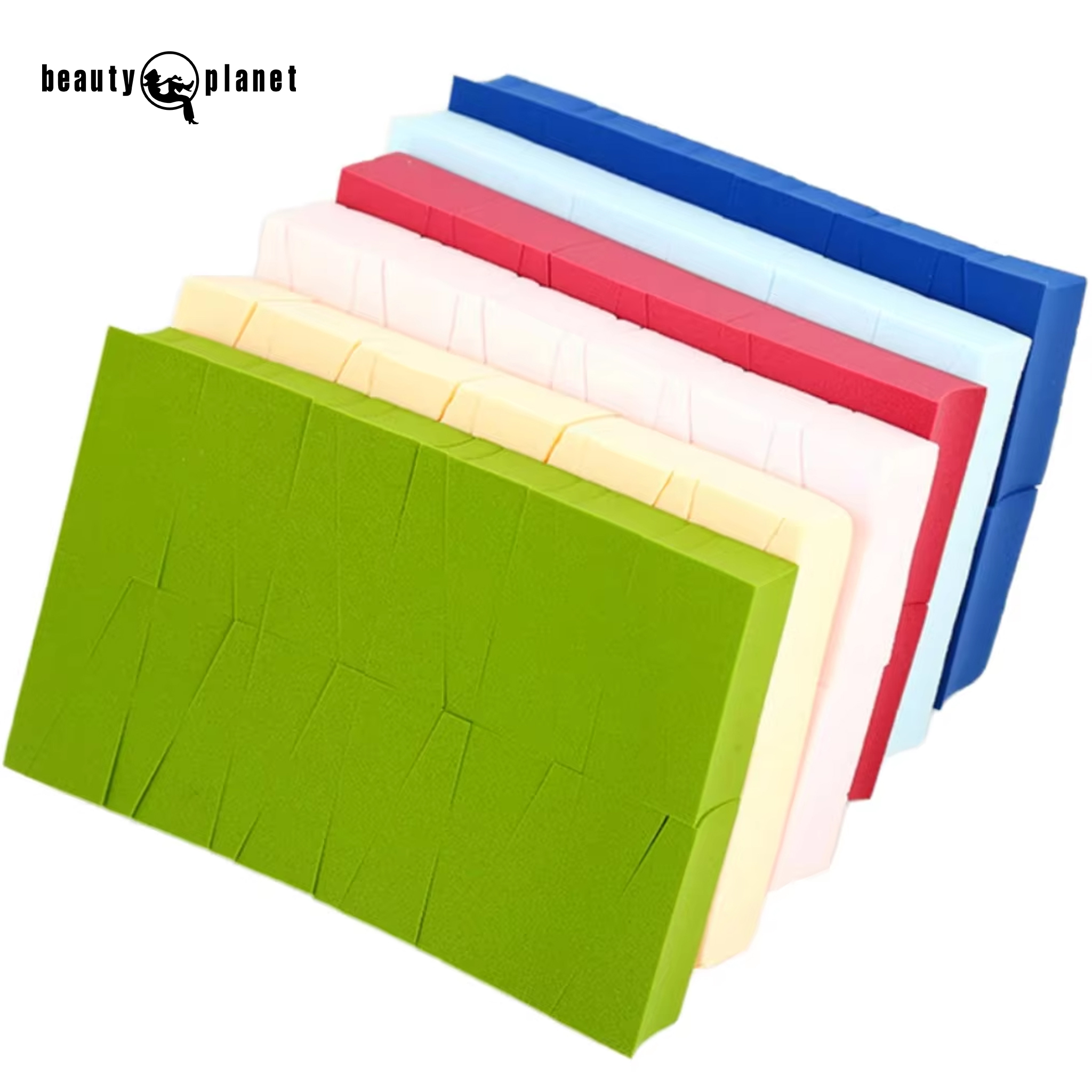 Beauty Planet 24 Cut Makeup Sponge Puff Set Non-Latex Cosmetics Disposable Custom Triangle Foundation Make up Sponge Puff