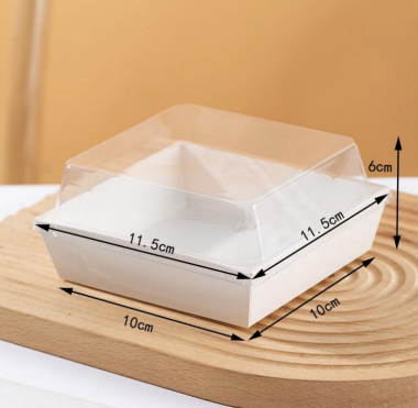 Square Plastic Sandwich Box for Cake Roll, Puff, Meat Floss, Dessert & Mooncake