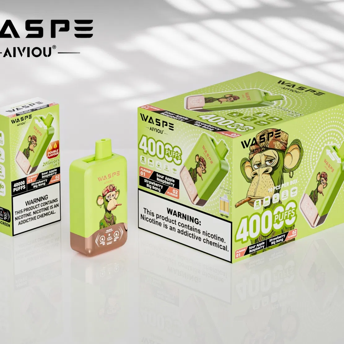 Smooth High Puff Value Eco Mode Waspe 40000 Puffs High Puff Count EU Warehouse Disposable Vapes for Work Break