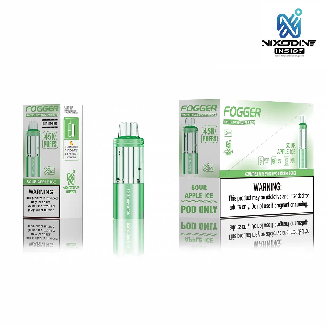 Fogger Switch PRO Nixodine Vape 45K Puffs Dual Core Nicotine-Free Disposable 29 Flavors