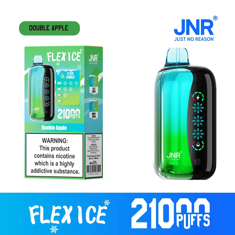 New Jnr Flex Ice 21000puff 15 Flavors Touch Screen Ice Adjustment Double Mesh Coil 1000 mAh Battery Capacity Disposable Electronic Cigarette Vape