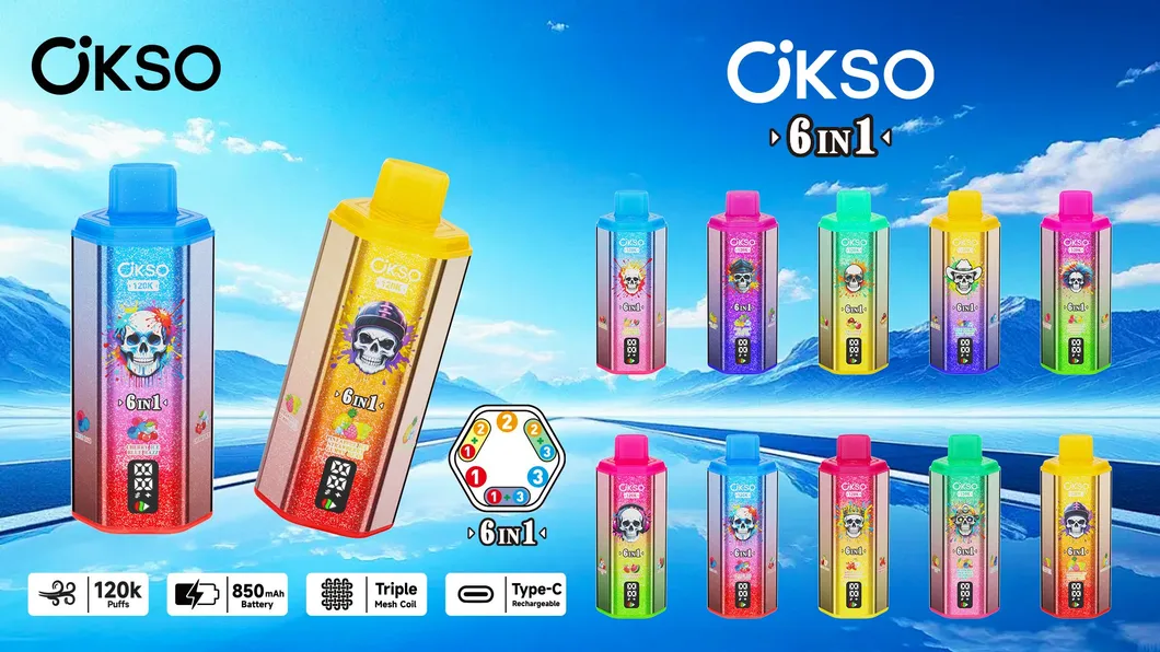 Vapes Okso 6in1 120K Disposable Vape Details