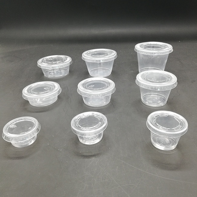 H91001 0.75oz Disposable clear Plastic PP Sauce Cup / Portion Cup / Souffle Cup