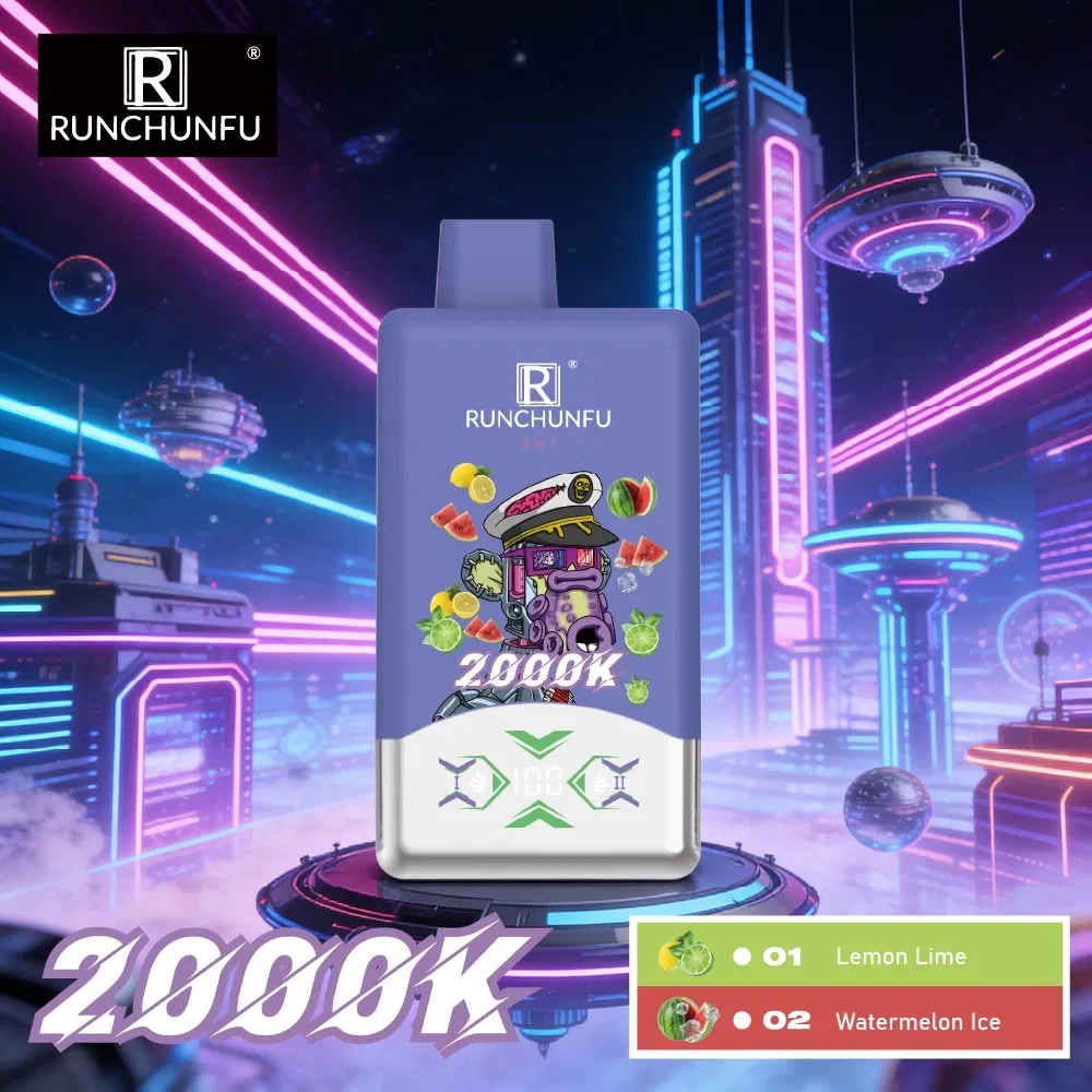 Newest Wholesale Vape Dual Flavors Double Screen Good Price Disposable Tequila Vape 15K Runchunfu 2000K Puffs EU Electronic Cigarette 24000 Puffs Pen Style Vape