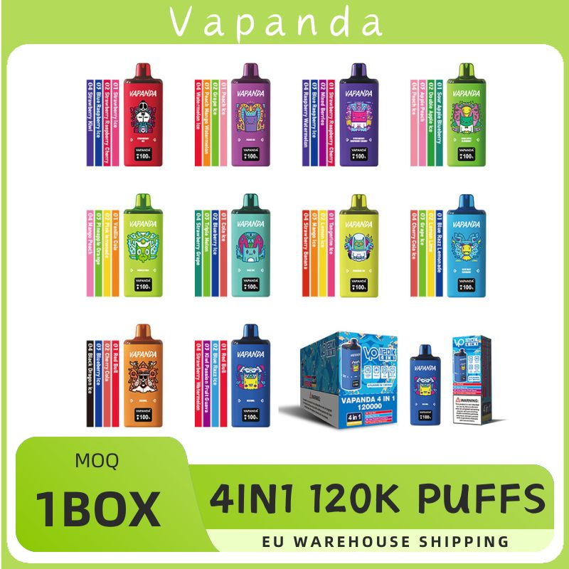 EU Warehouse Vapanda 60000 40000 45000 Puff Bar Double Twins Dual Flavors 2 in 1 Disposable Electronic Cigarette Wholesale I Vape Cheap Price Disposable Vape
