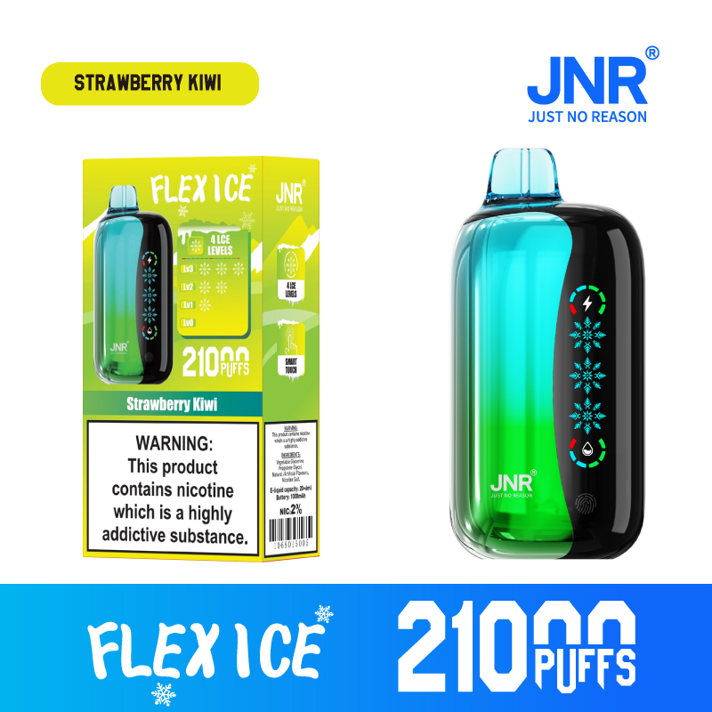 New Jnr Flex Ice 21000puff 15 Flavors Touch Screen Ice Adjustment Double Mesh Coil 1000 mAh Battery Capacity Disposable Electronic Cigarette Vape