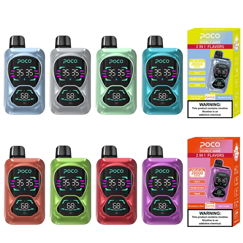 Vaper 2 in 1 Flavors 2025 Wholesale Best Poco Vape Warehouse Germany Dual Flavors Mesh Coils Poco dB26000 Puffs Disposable Vape 26000 Puffs Vaper