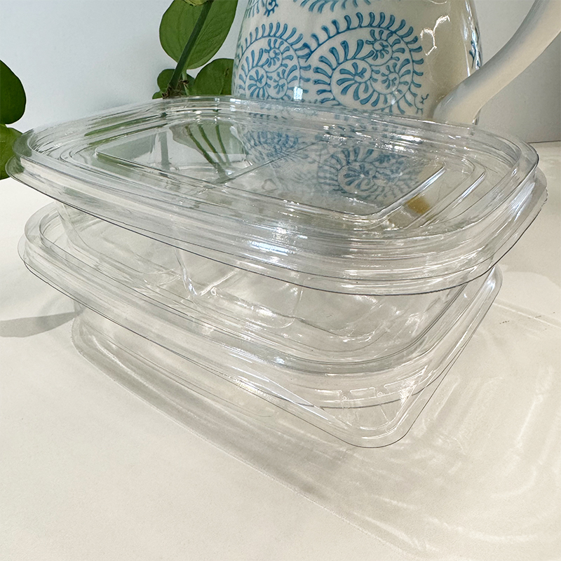 Factory Disposable Clear PET Cake Container with Lid for Puff, Dessert &amp; Takeaway Food Packaging