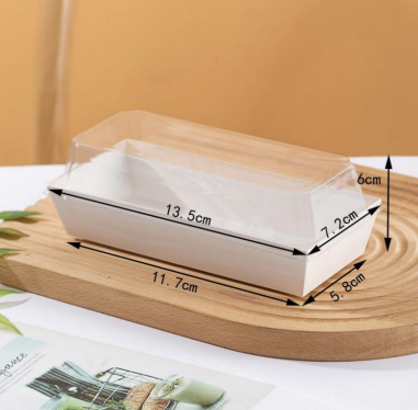 Square Plastic Sandwich Box for Cake Roll, Puff, Meat Floss, Dessert & Mooncake