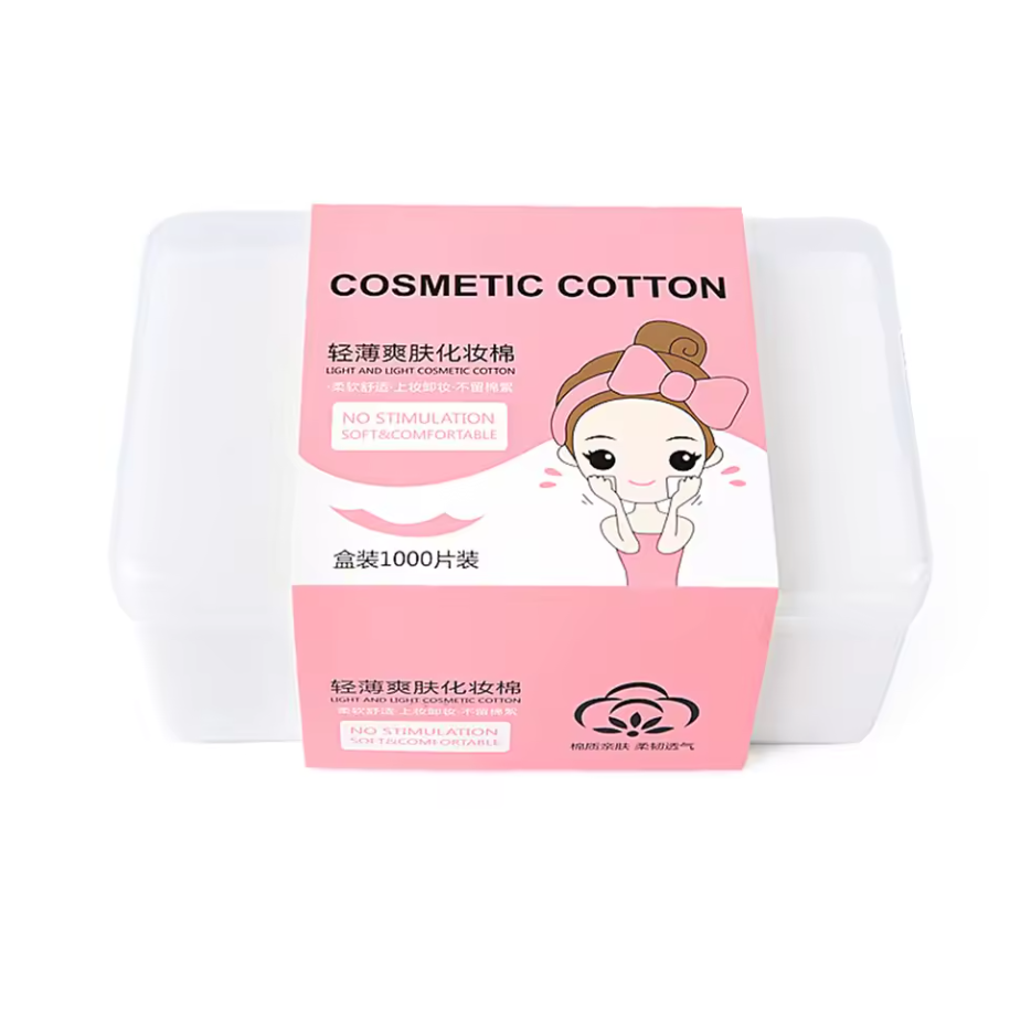 Factory 1000Pcs Makeup Remover Cotton Pads Premium Soft Facial Puff Disposable Face Pads for Daily Care Nails Makeup Facial Puff