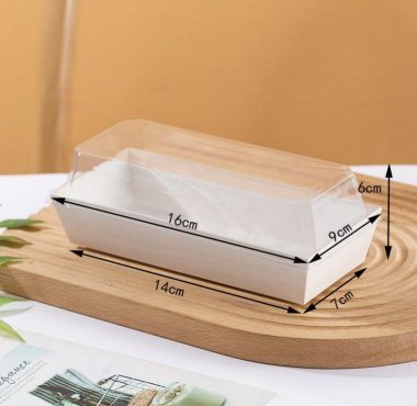 Square Plastic Sandwich Box for Cake Roll, Puff, Meat Floss, Dessert & Mooncake
