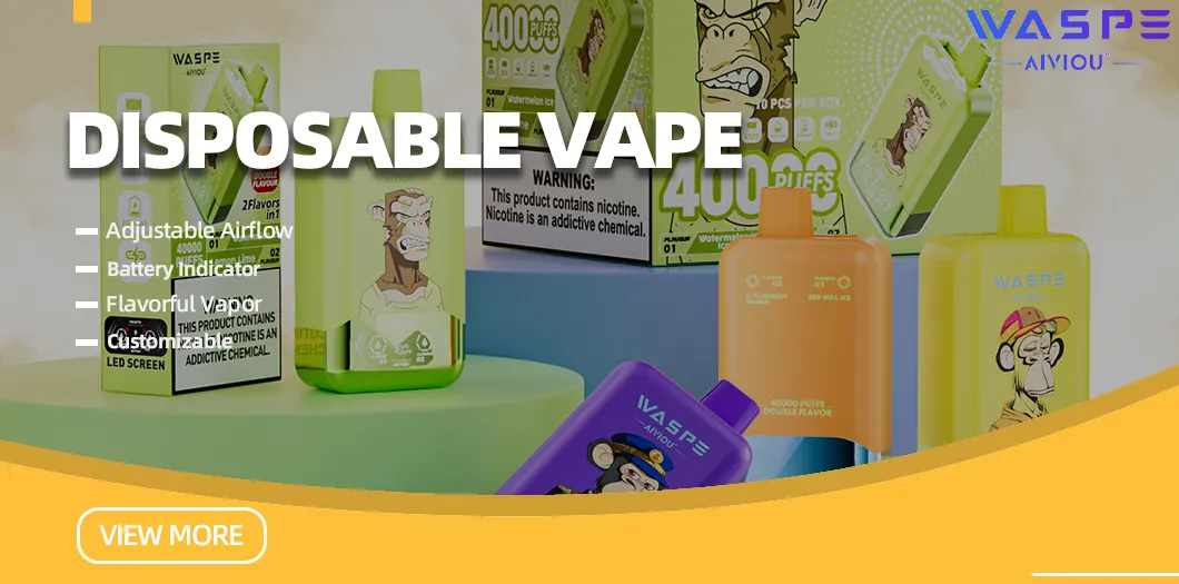 Smooth High Puff Value Eco Mode Waspe 40000 Puffs High Puff Count EU Warehouse Disposable Vapes for Work Break