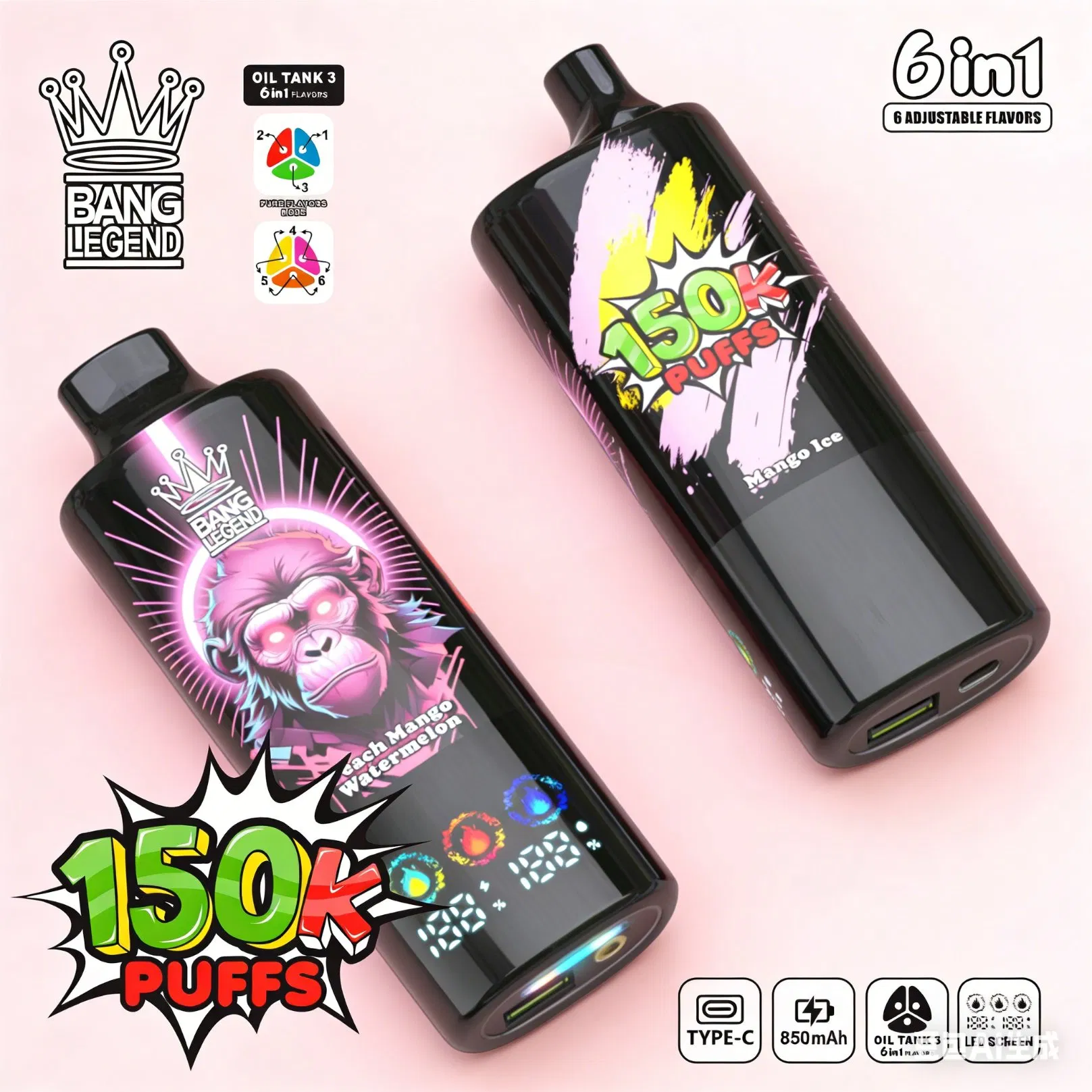 Wholesale Custom 2%/5% Nicotine Free Shisha Hookah 150K 300000/400000 Puff Pod Electronic Cigarette Empty Refill Best Rechargeable Disposable Vape