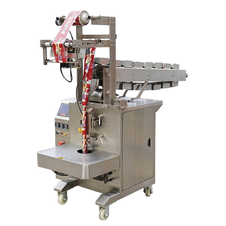 OCPACK Manual Packing Machine Bucket Type Slitting Embossing Filling Corn Puffs Snacks Cakes Tobacco Paper Film Capsule Packings