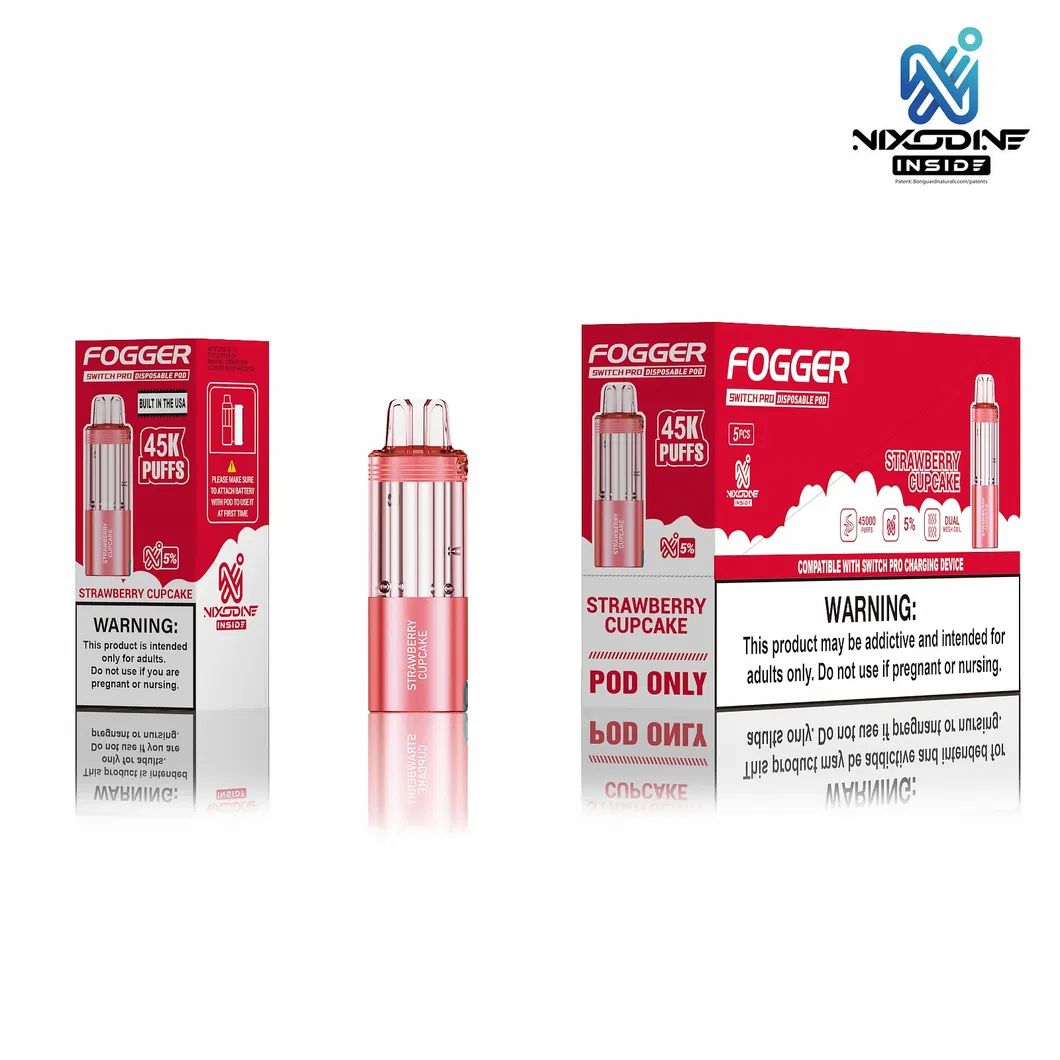 Fogger Switch PRO Nixodine Vape 45K Puffs Dual Core Nicotine-Free Disposable 29 Flavors