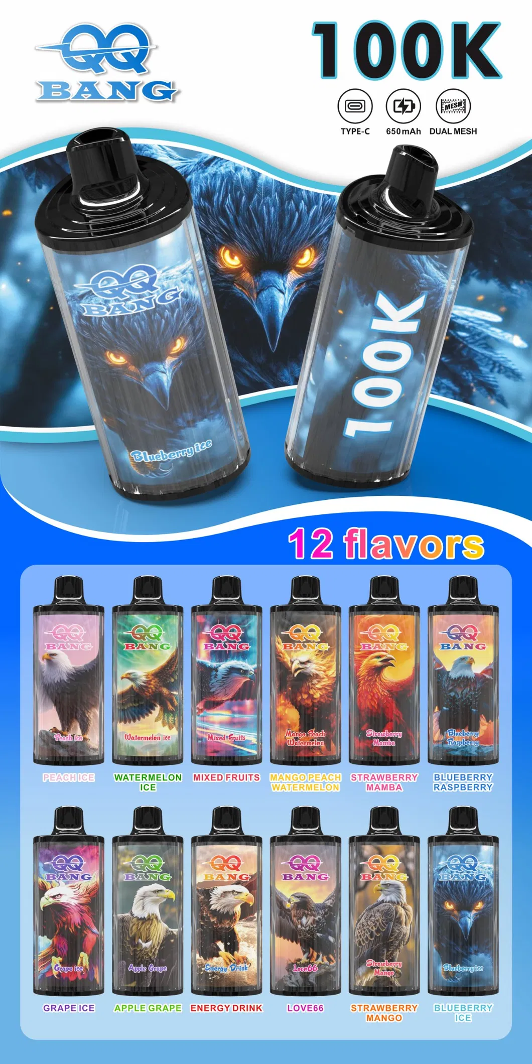 QQ Bang 100K Puffs Disposable Vape Detailed Product Overview
