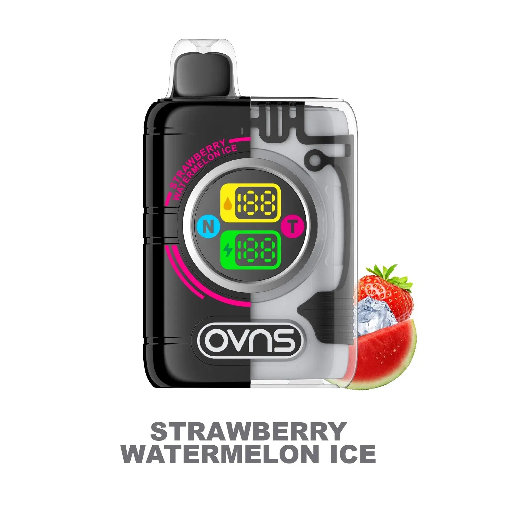 Ovns Submarine Crystal 40K 40000 Puffs Smooth Flavor Rechargeable Disposable Vape Bulk Buy Wholesale 18.5ml, Dual Mesh, 0%-5% Nicotine
