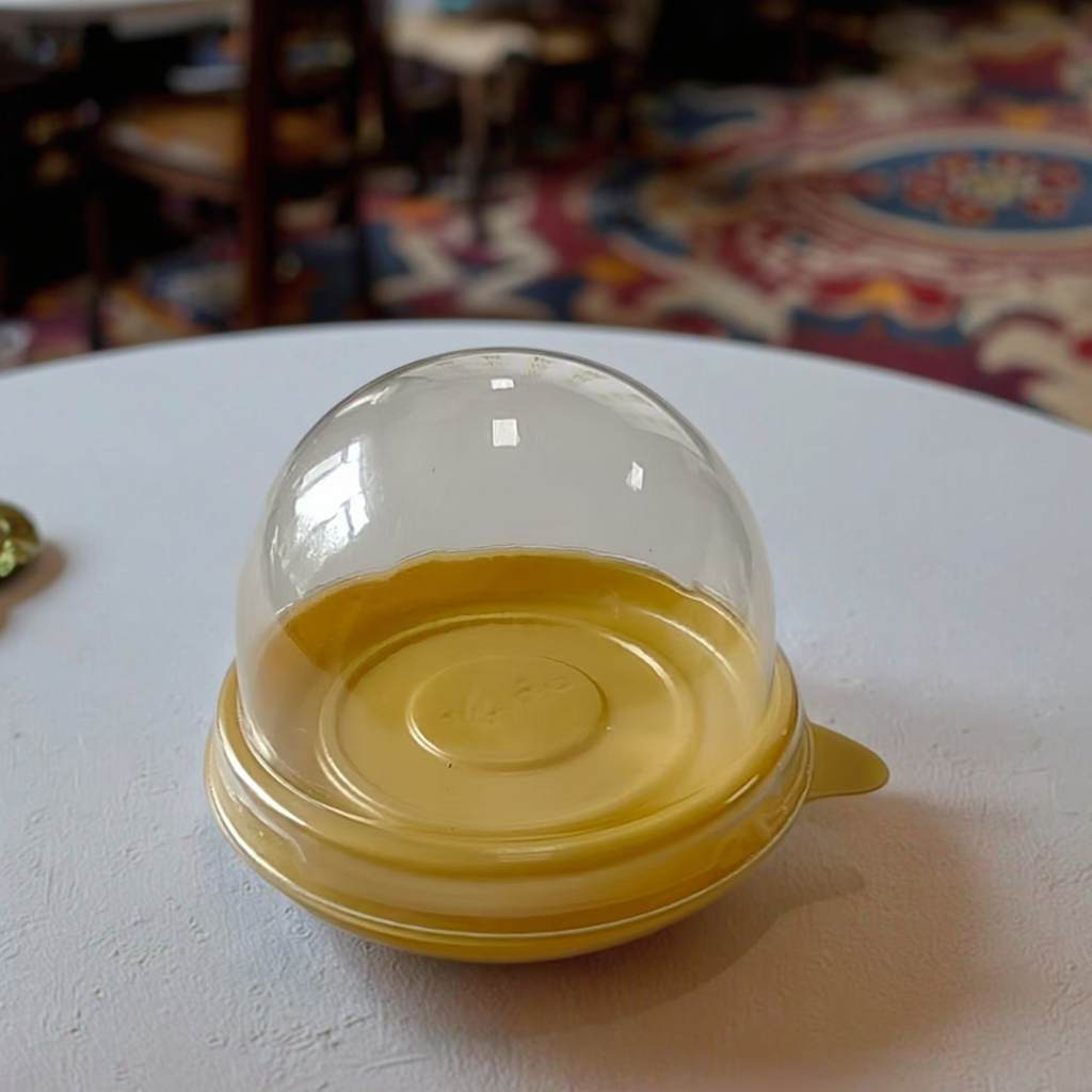 Factory Disposable Food Grade Mini Dome Lid PET Thickened Dessert Box Egg-Yolk Puff Bread Sugar Cake Pastry Packaging Embossing