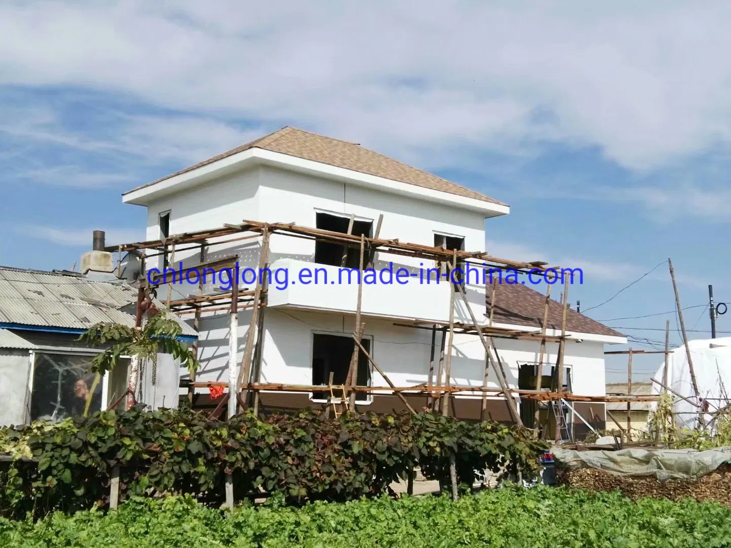 Casa Prefabricada de Montagem Rápida Ecológica Vila de Aço Leve Vila de Luxo V14