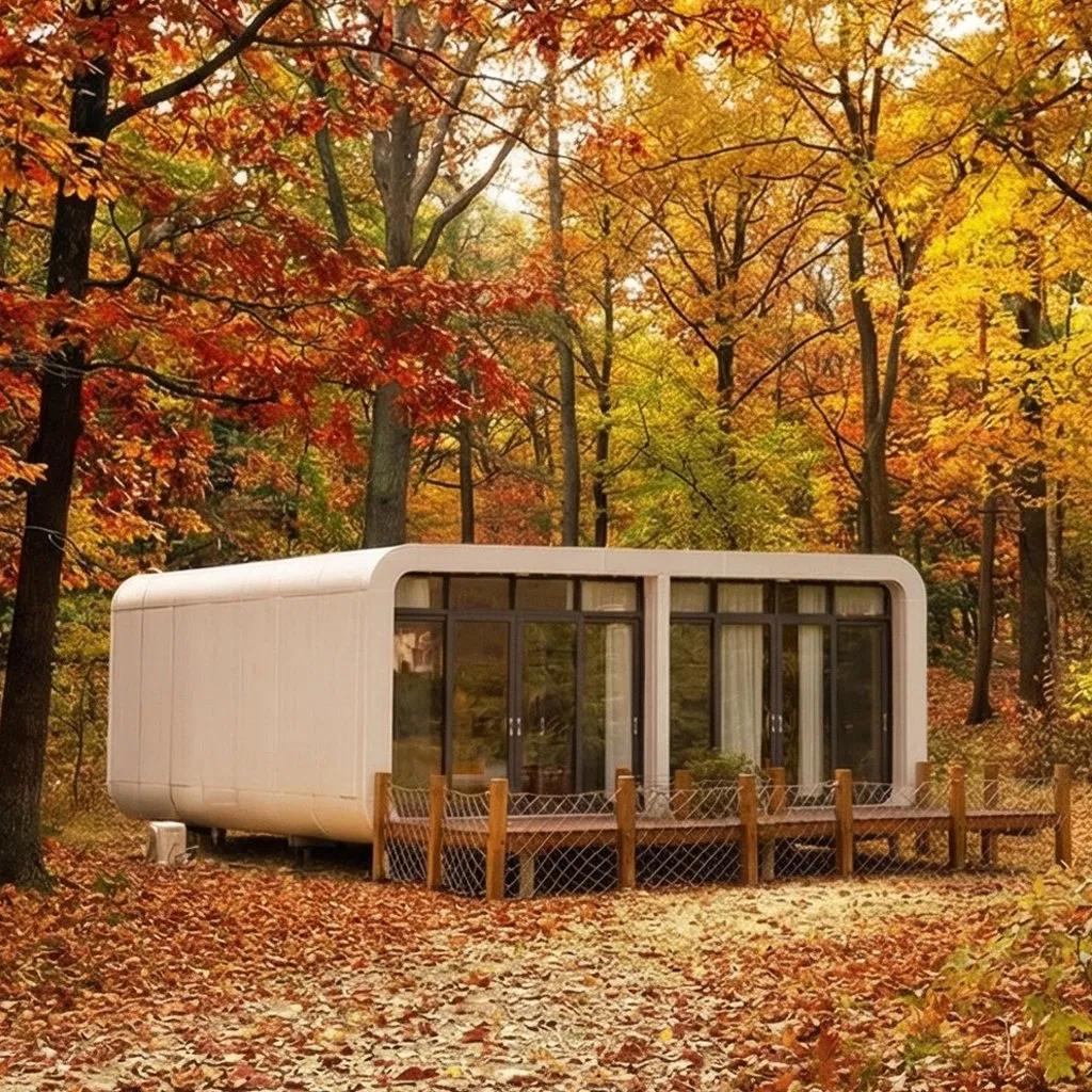 Zx-02 casa de resort pequena modular expansível prefab de aço ecológica fora da rede