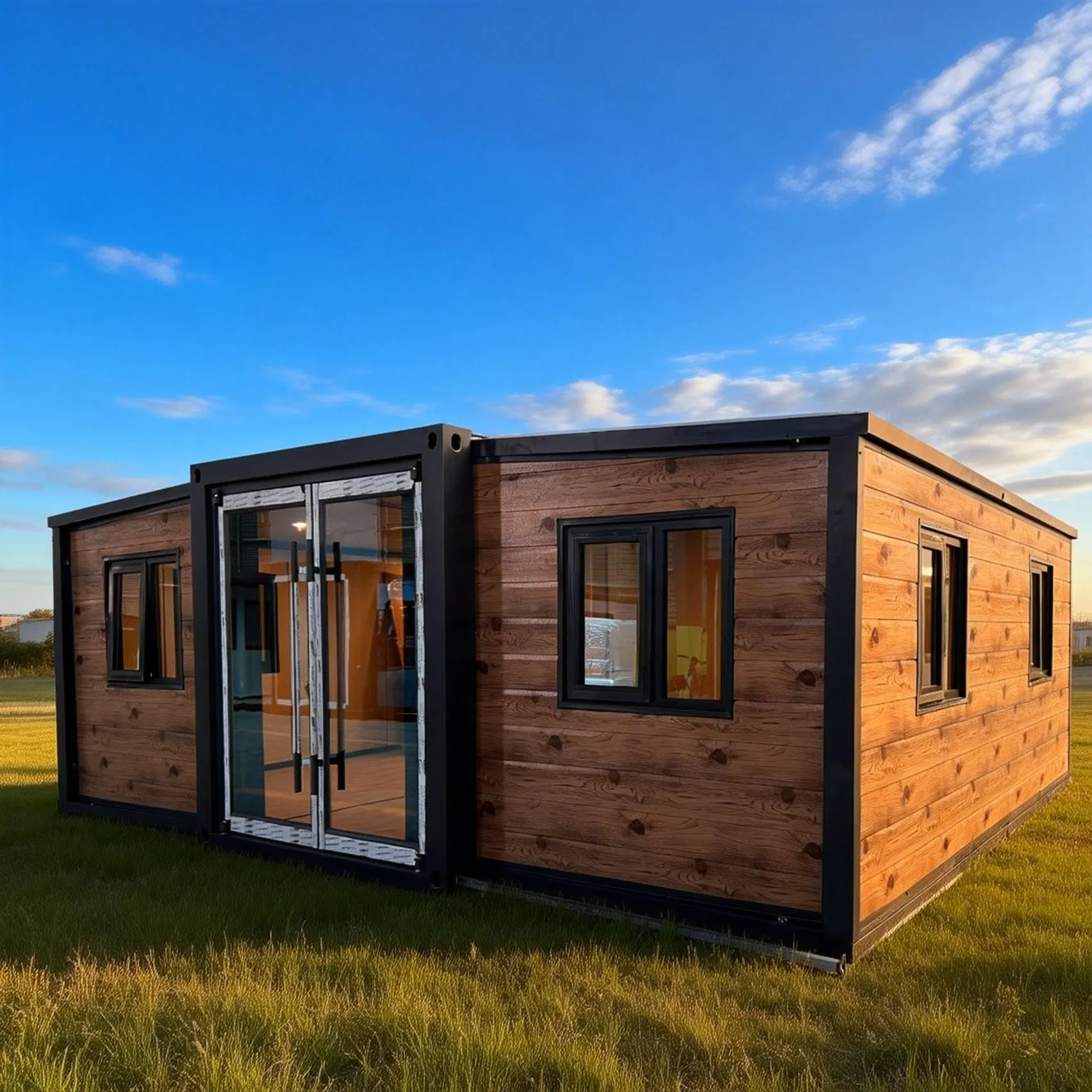 Casa Container Expandável de Cor Personalizada 40FT para Vilas Temporárias com 74.8m2 Área de Impressão