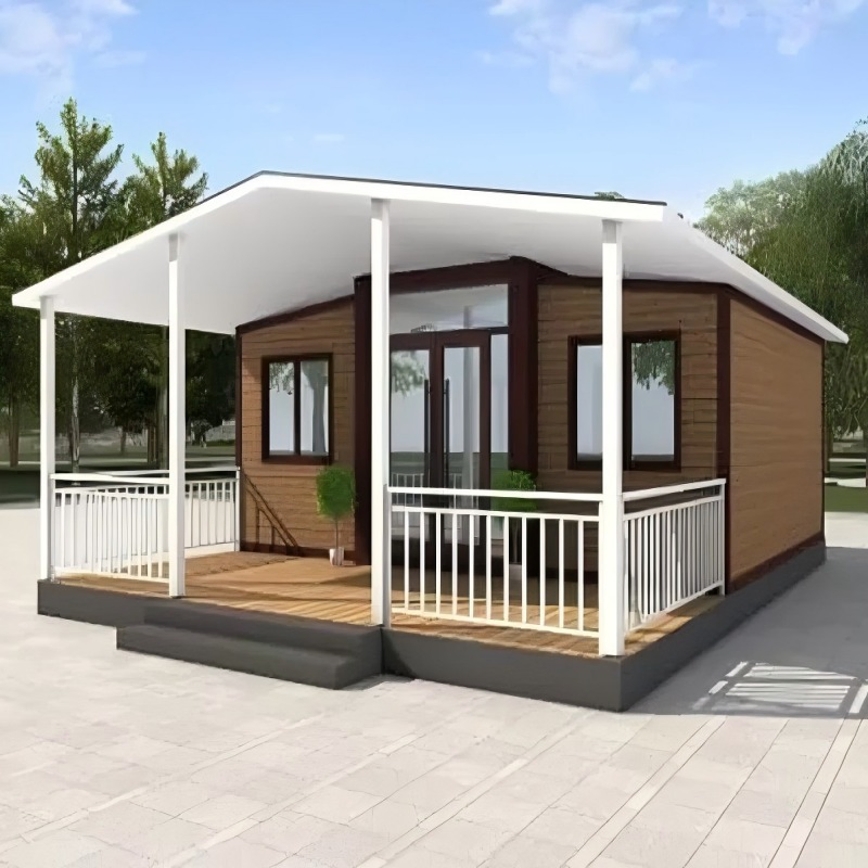 Casa Tiny Modular Prefabricada Moderna Compacta Versátil Personalizável Expandível com Estrutura de Aço Ecológica e Trendy