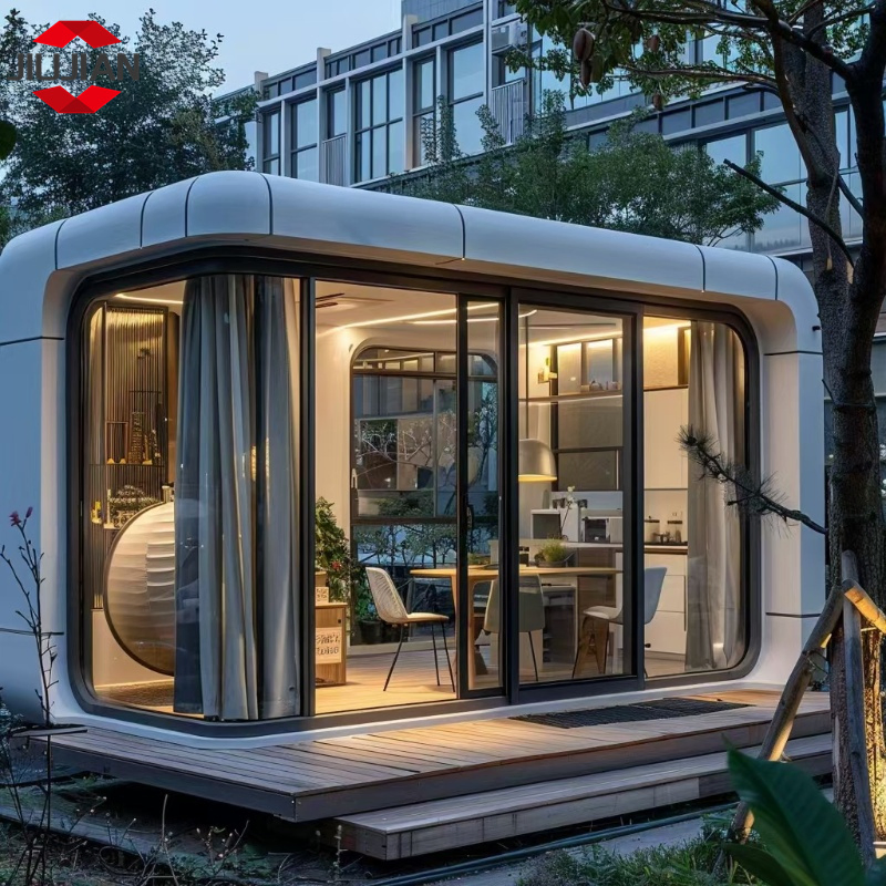 2024 Venda Quente Som Proof Novo Estilo Espaço Pequeno Alta Resistência Modular Prefabricado Mini Móvel Cápsula Moderna Cabana Maçã com Certificação CE/SGS