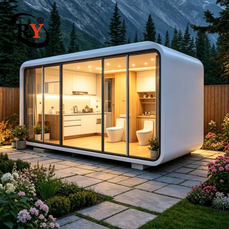 Cabana Modular de Maçã para Glamping Rápido e Pré-fabricado, Retiro à Beira-mar Resistente ao Sal, Pódio de Lazer Elegante com Suporte de Fecho