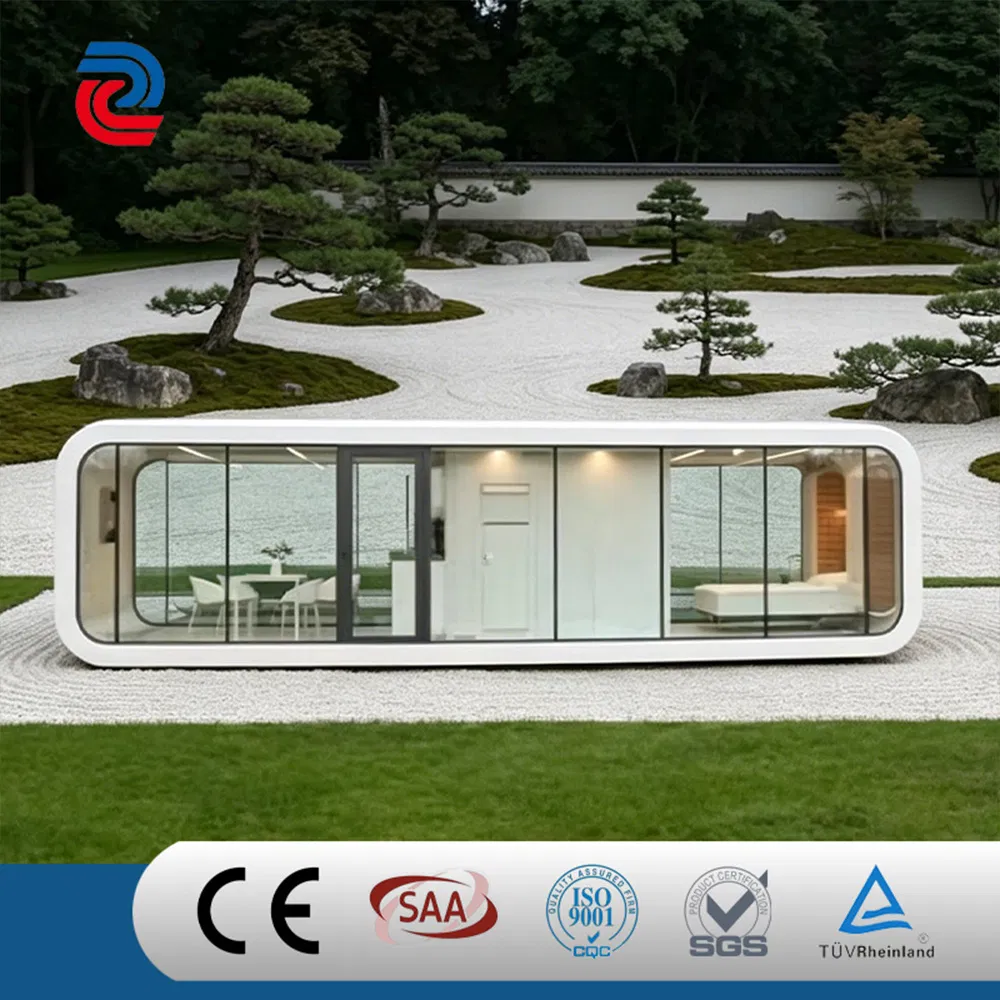 Novo Estilo Tiny Space Modular Prefabricado Mini Móvel Cápsula Moderna Loja Apple
