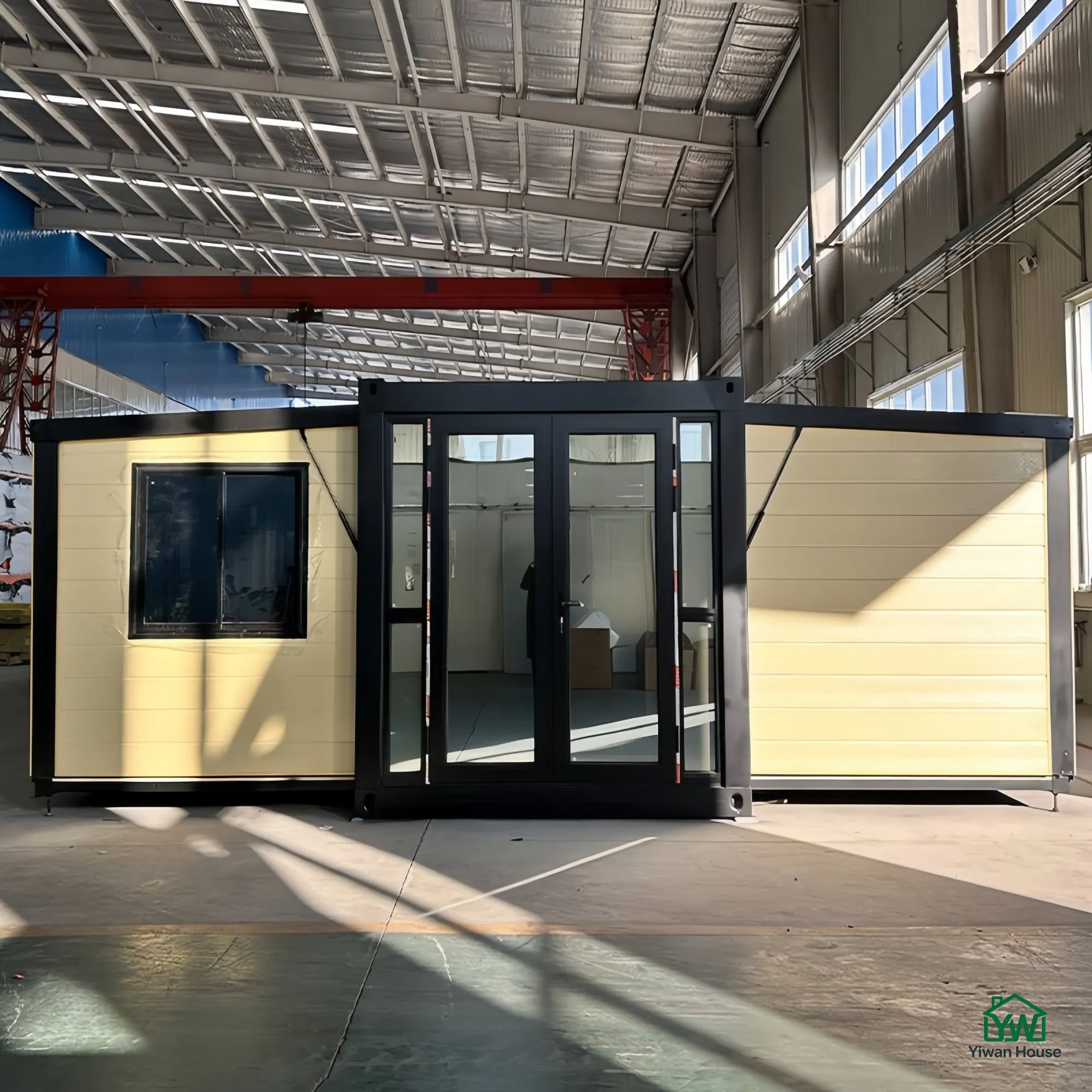 40FT 30FT 20FT Casa Modular Prefabricada Dobrável Pronta para Uso com Cozinha e Banheiro, Casa Pequena Expandível e Portátil com Duas Asas