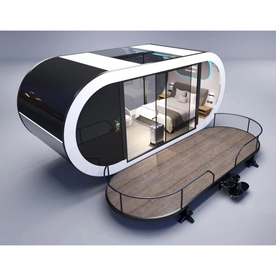 Cabana Modular Prefabricada Móvel à Prova de Umidade para Recreação à Beira do Lago