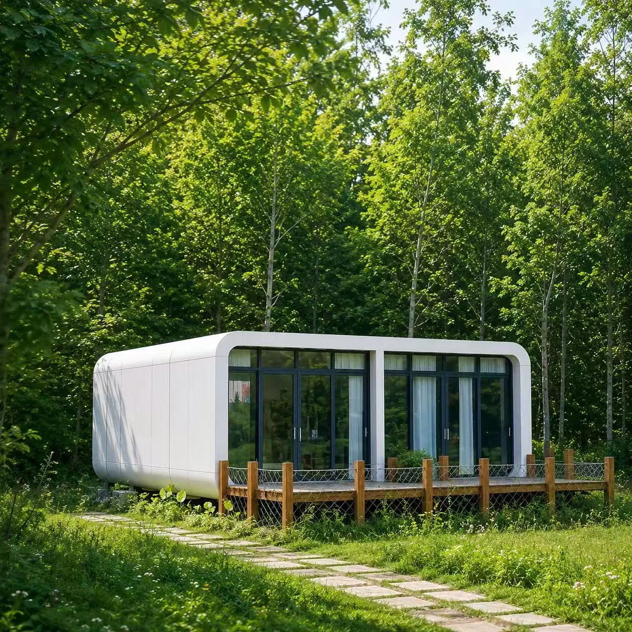 Zx-02 casa de resort pequena modular expansível prefab de aço ecológica fora da rede