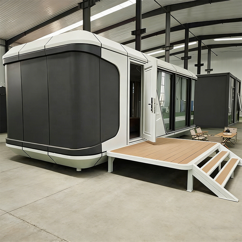 Casas Modulares Portáteis Cabana de Maçã 20FT 40FT Vilas de Aço Expansíveis