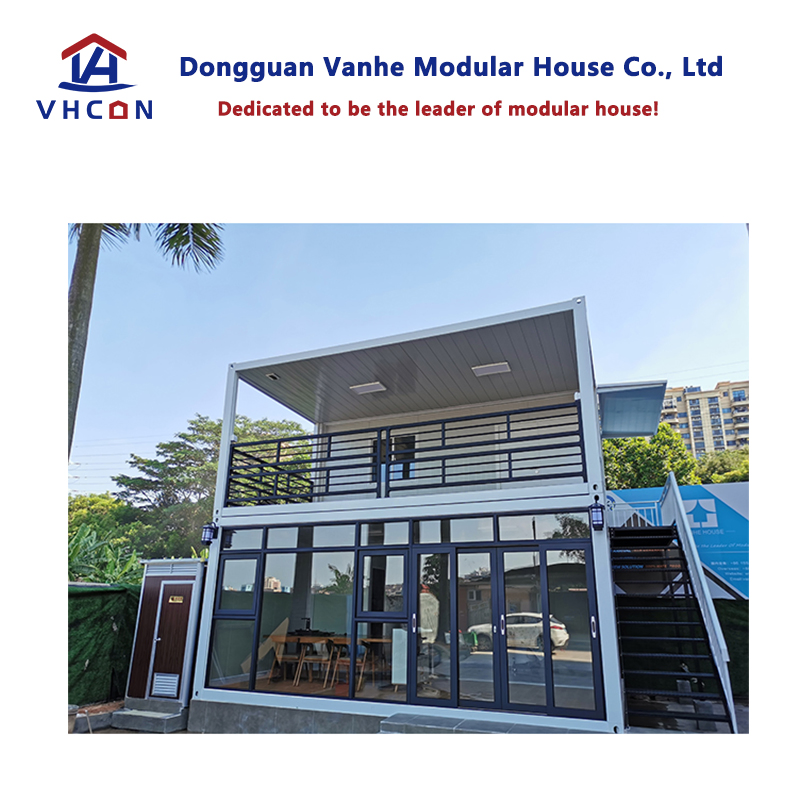 Casa Modular Prefabricada de Escritório Móvel em Madeira, Caravana Portátil de Luxo, Edifício Modular de Aço, Casa de Contêiner de Envio