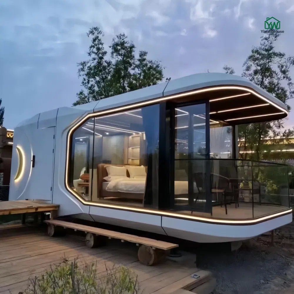 Casa Modular Móvel de Glamping Off-Grid Pronta para Morar, Certificada CE e Ecológica, Espaço Cápsula Móvel