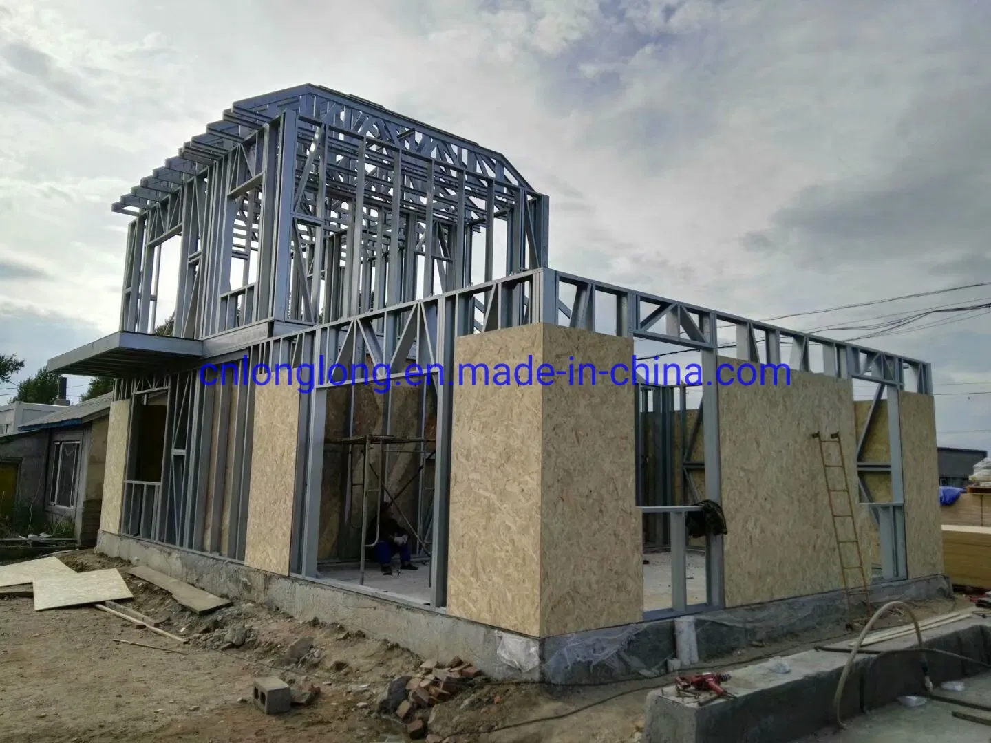 Casa Prefabricada de Montagem Rápida Ecológica Vila de Aço Leve Vila de Luxo V14