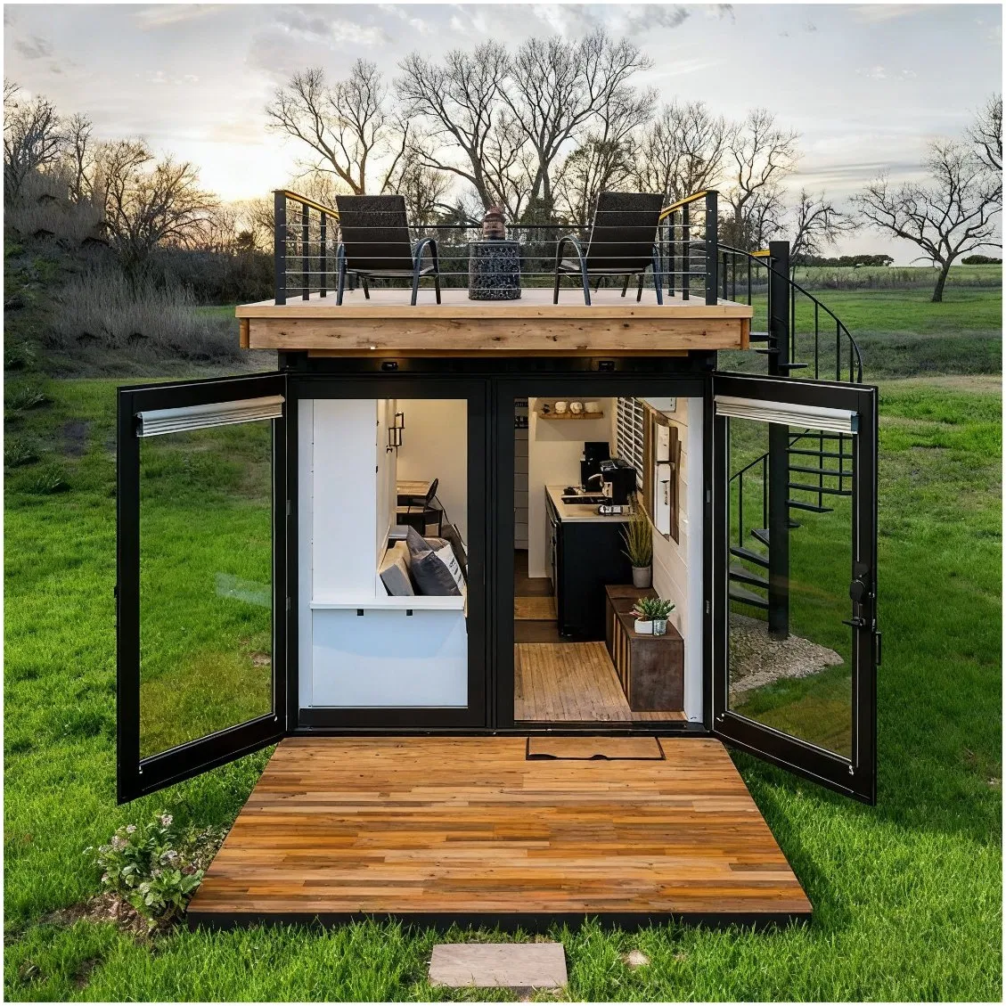 Casas Modulares Feitas de Contêineres de Transporte Casa ou Escritório Modular Contêiner Modular Casas ou Escritórios Modulares